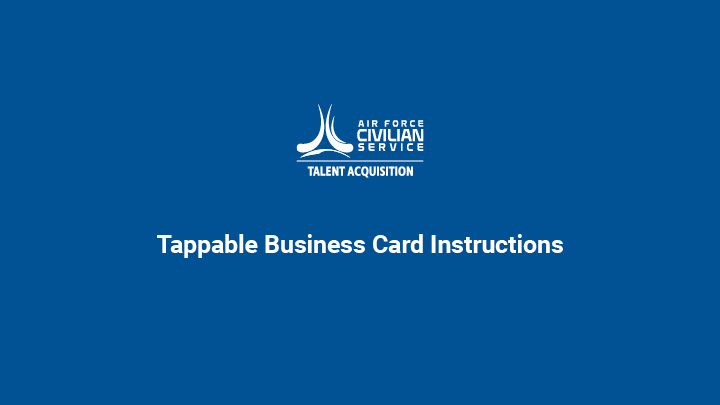 Tappable Business Card Instructions Thumbnail