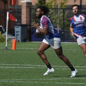 Marvens Francois playing Rugby for UMass Lowell